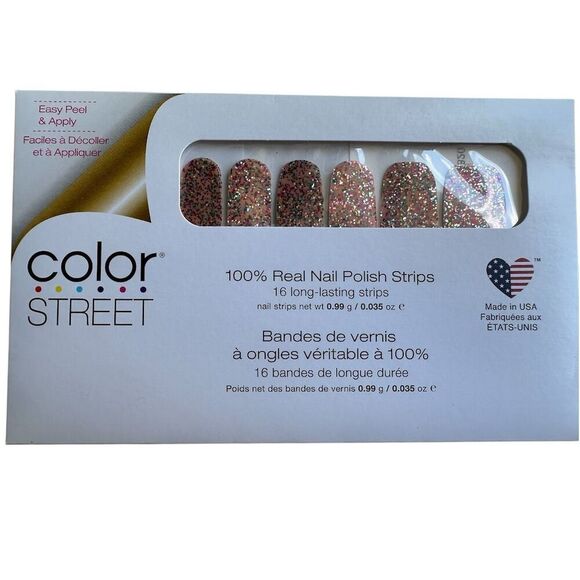 Color Street "Party in the USA" Glitter Nail Polish Strips 16ct Multicolor - Picture 1 of 3